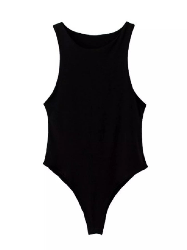 Round Neck Sleeveless Bodysuit