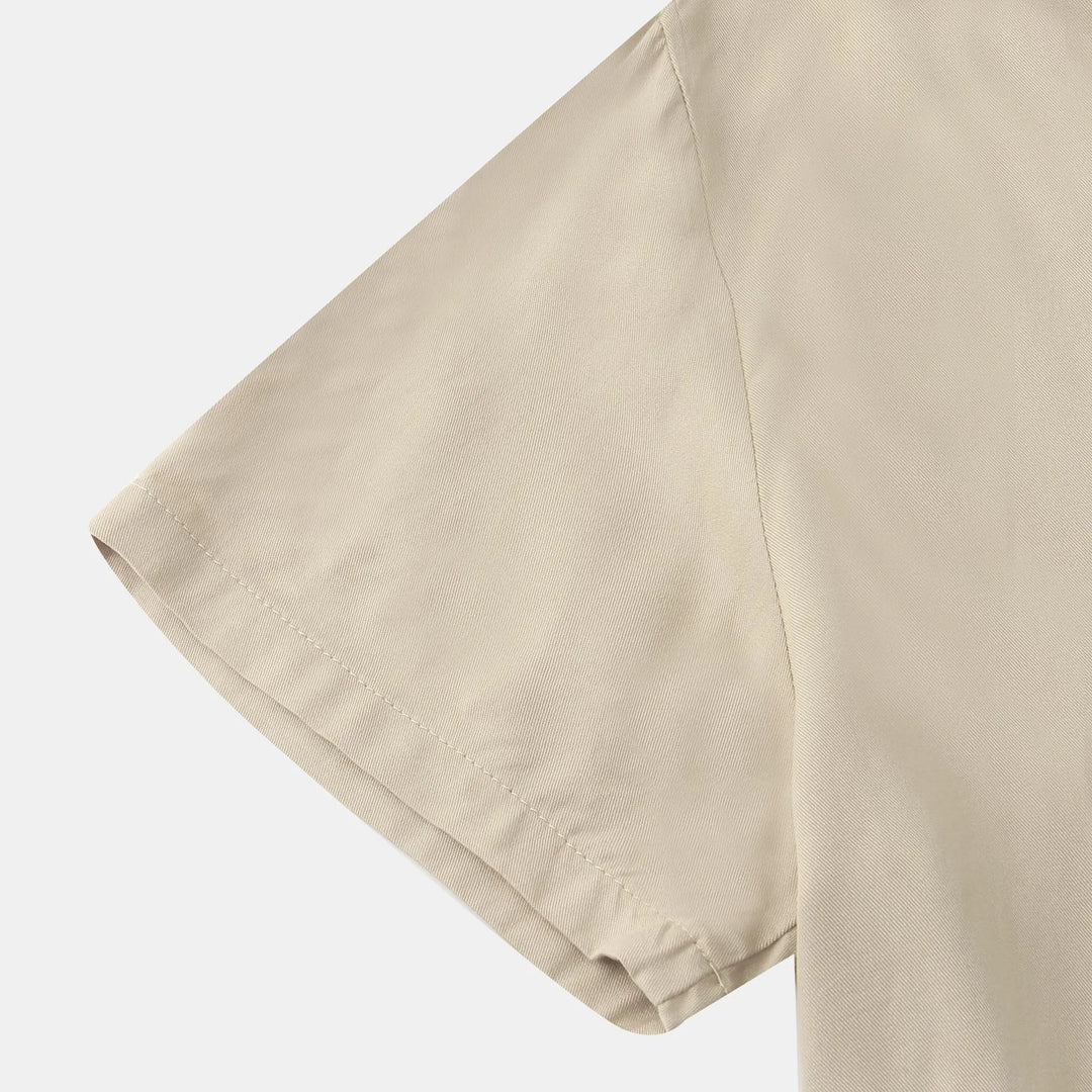Men's Plus Size Casual Short Sleeve Button Down Shirt