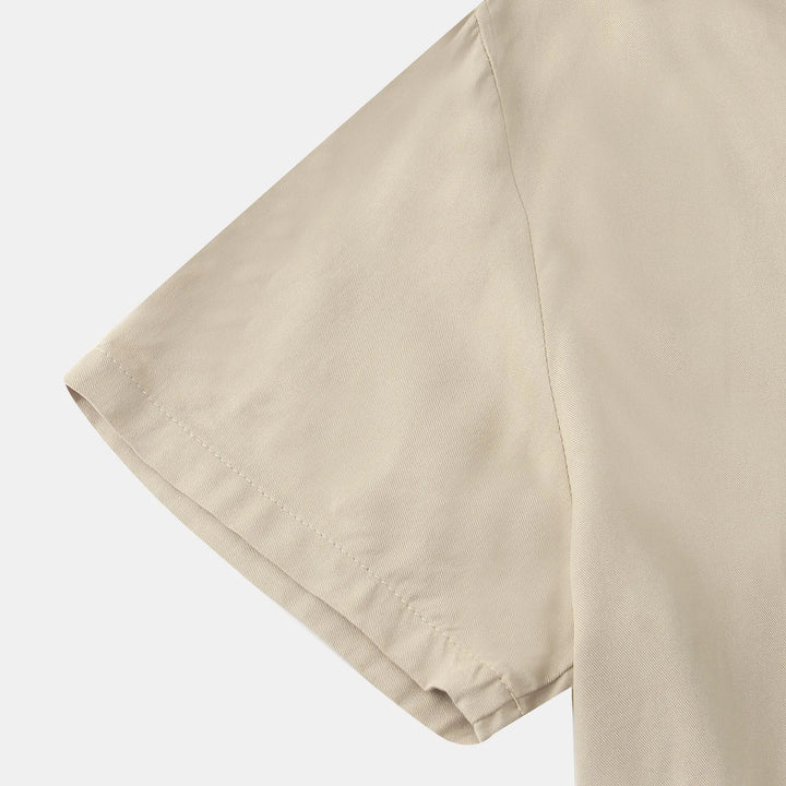 Men's Plus Size Casual Short Sleeve Button Down Shirt