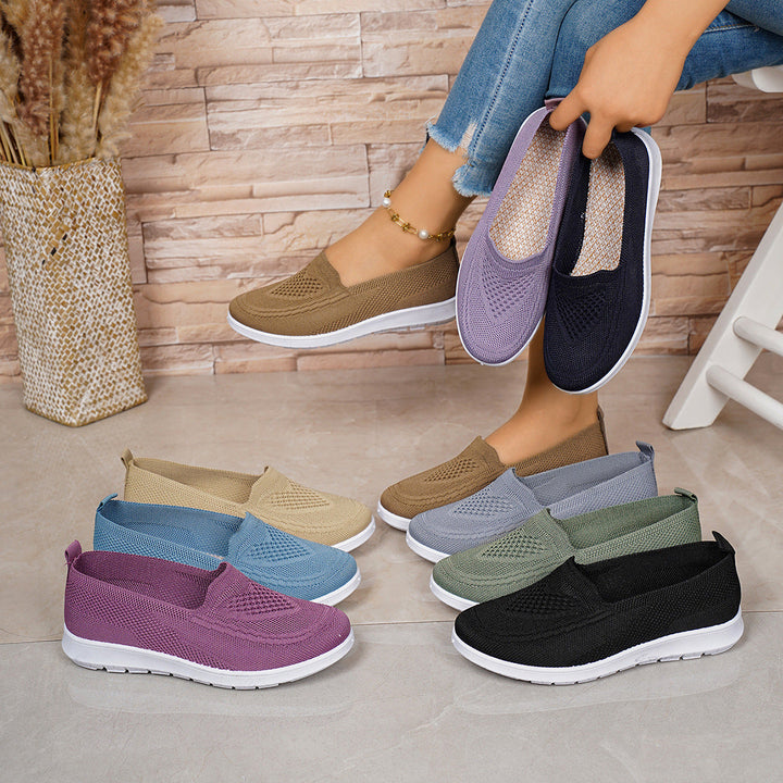 Flyknit Shoes Casual Loafers Foreign Trade  Soft Soles
