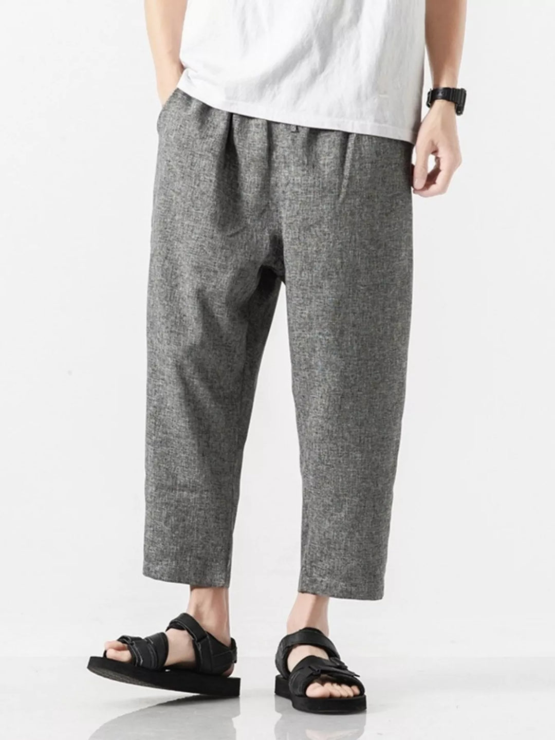 Men's Plus Size Casual Cropped Pants