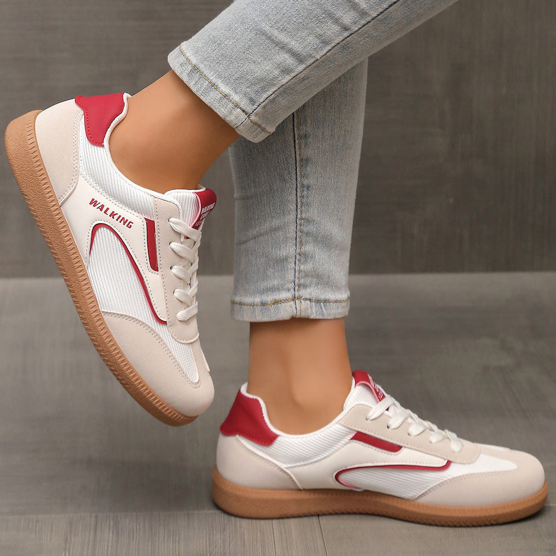 Lace Up Round Toe Sneakers