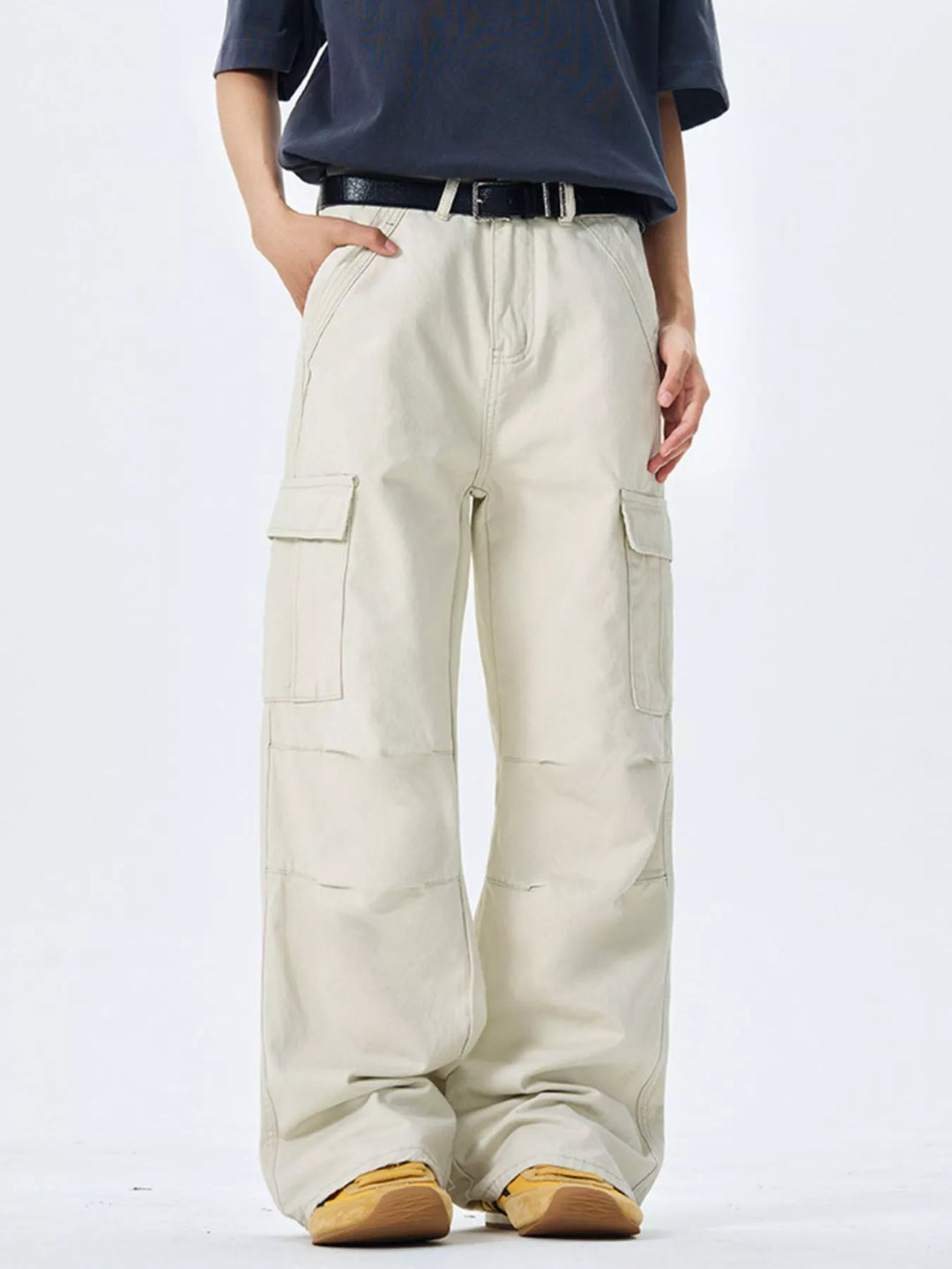Men's Full Size Wide Leg Cargo Pants Plus Size