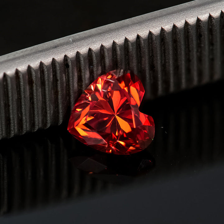 Colorful Moissanite Heart-shaped Stone Lemon