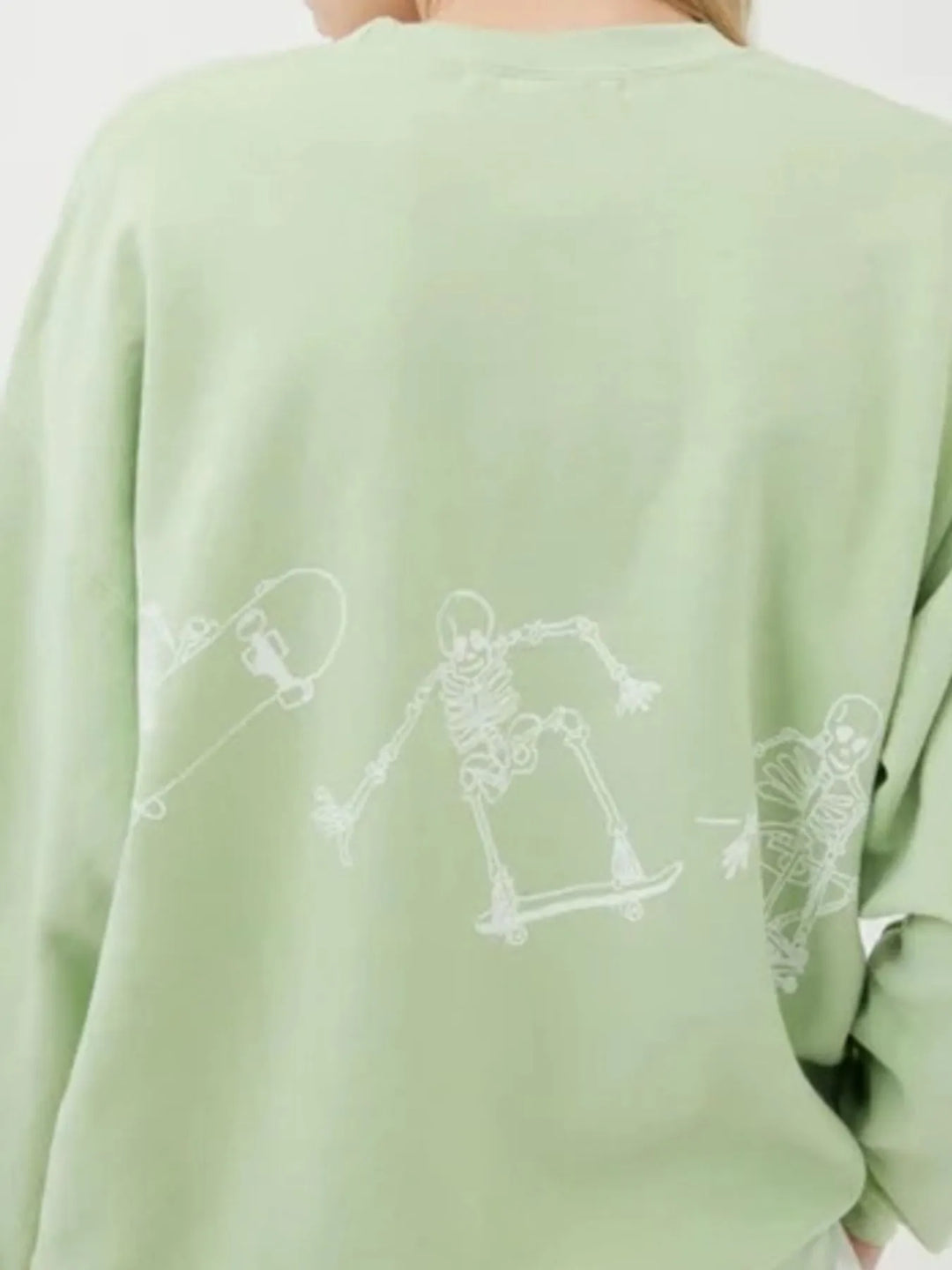 Skeleton Graphic Oversized Sweatshirt