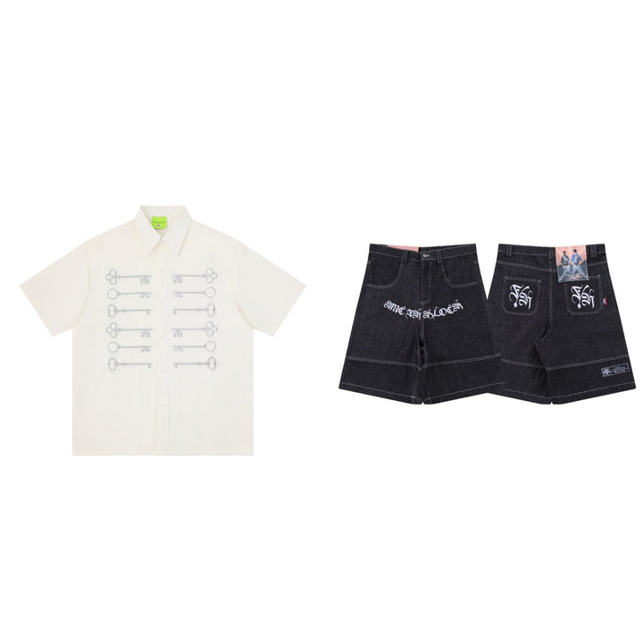 American-style Retro Loose-fit Short-sleeve T-shirt For Spring And Summer