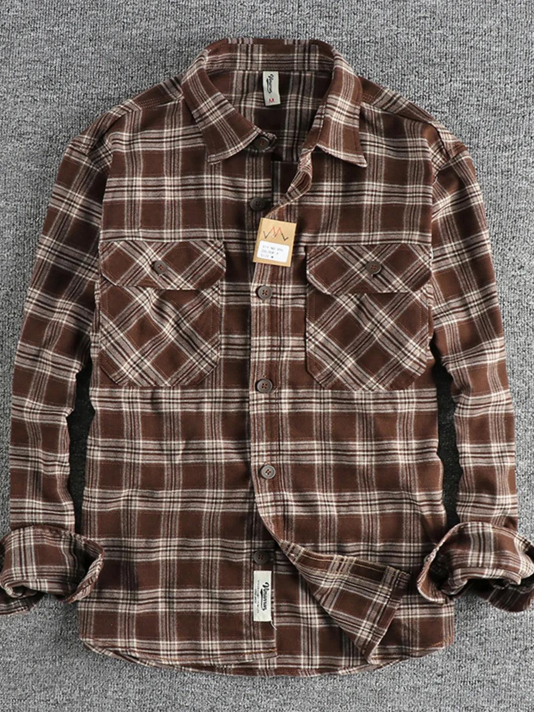 Men's Plus Size Plaid Button Down Shirt