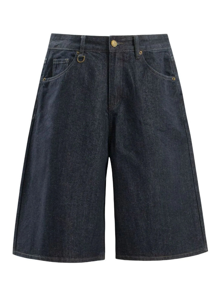 Men's Pocketed Loose Fit Denim Shorts