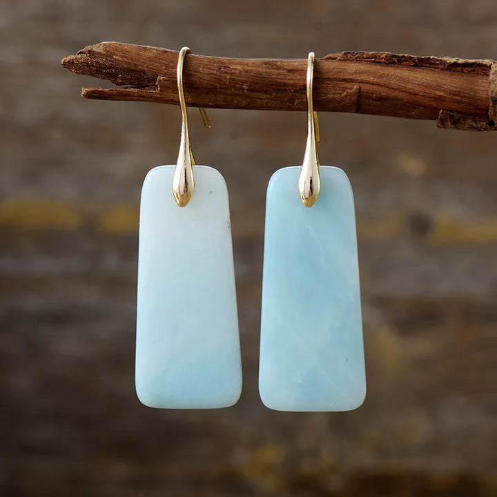 Natural Stone Geometric Shape Earrings