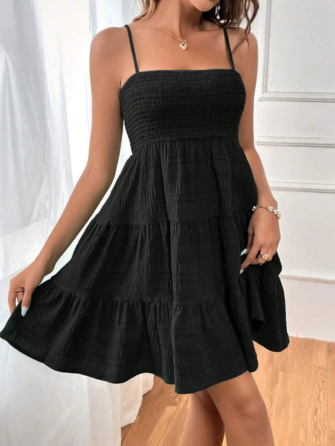 Smocked Tiered Cami Dress