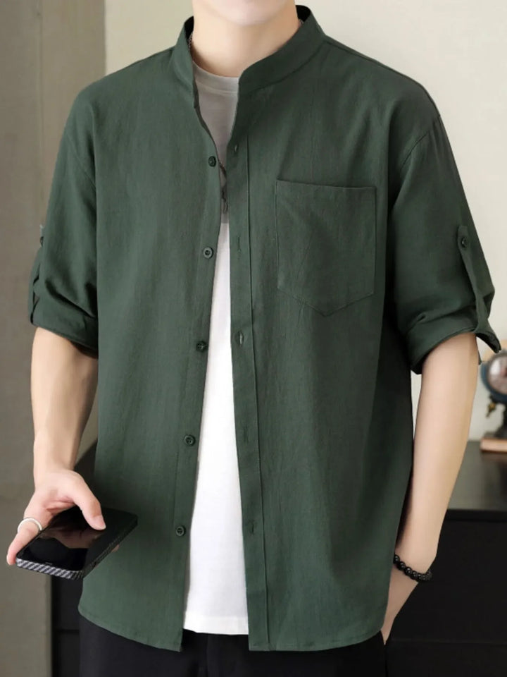 Men's Plus Size Button Up Short Sleeve Shirt