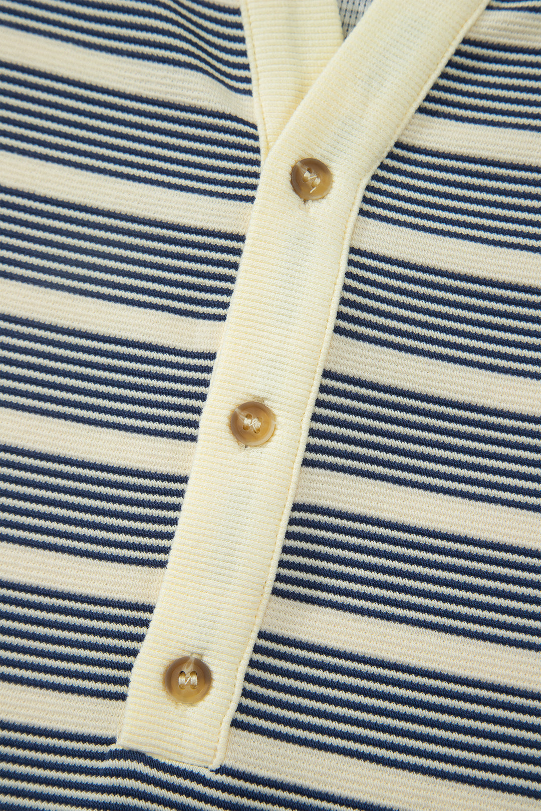 Blue Stripe Plus Size Contrast Trim Button V Neck Ruffle Sleeve Shift Dress