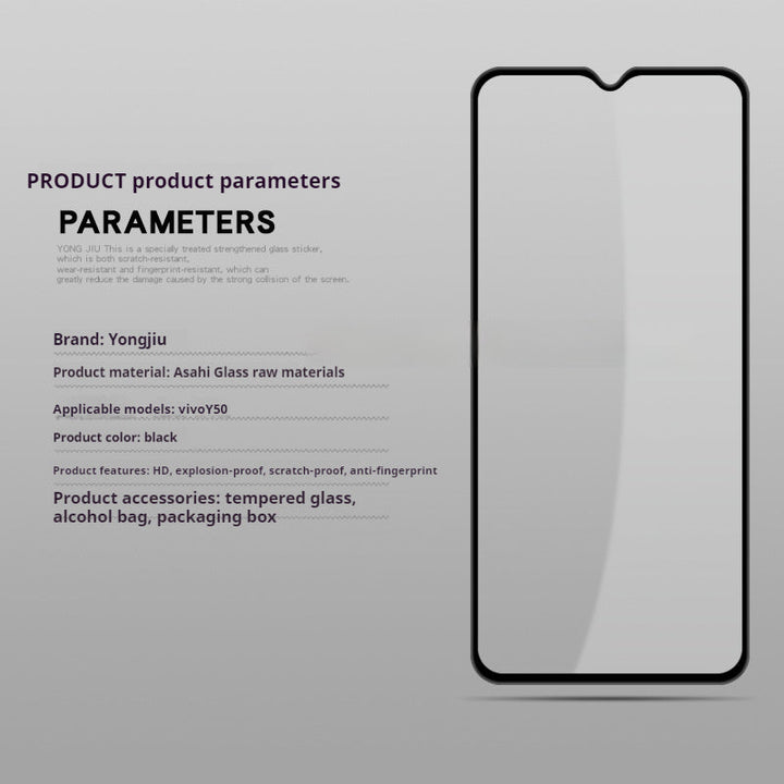 Applicable To Y20 Full Screen Tempered Protective Film Set