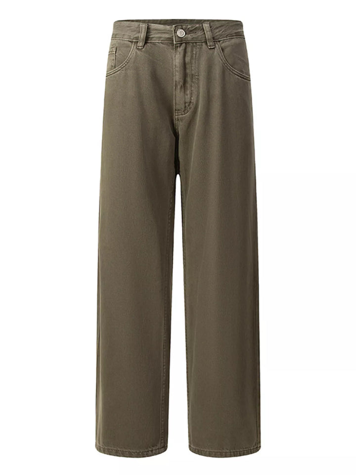Men's Vintage Wash Wide Leg Jeans
