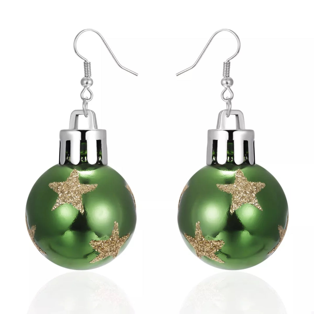 Christmas Ball Drop Earrings