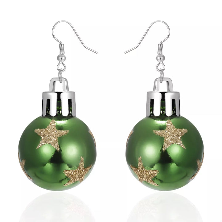 Christmas Ball Drop Earrings