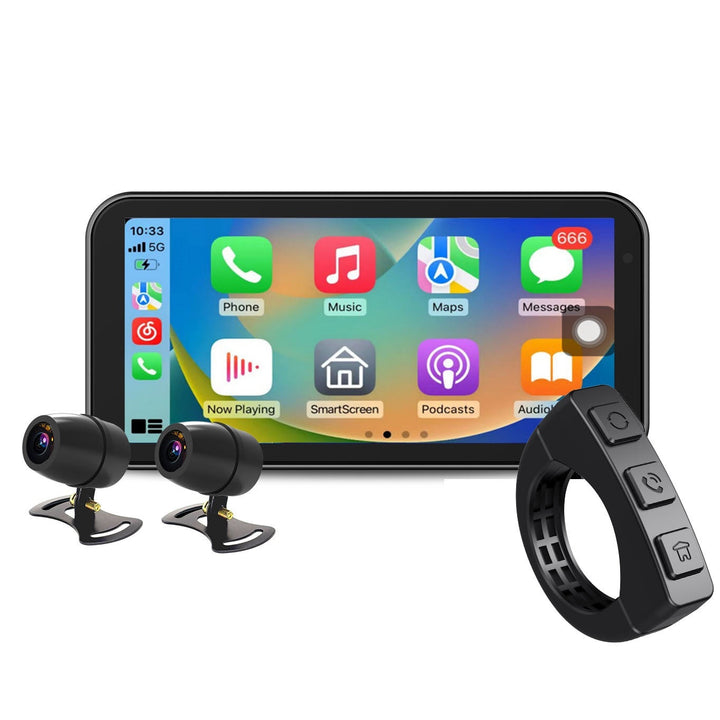 Motorcycle DVR With Wireless CarPlayAndroid Auto