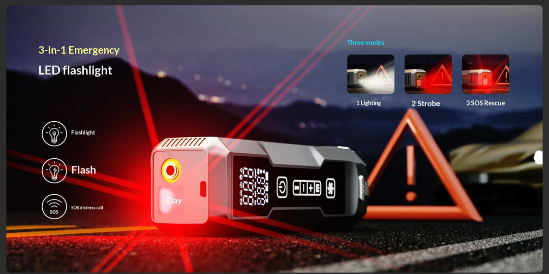 Multifunctional Cordless Car  Starter & Tire Inflator Vacuum Cleaner, High Power For Vehicles