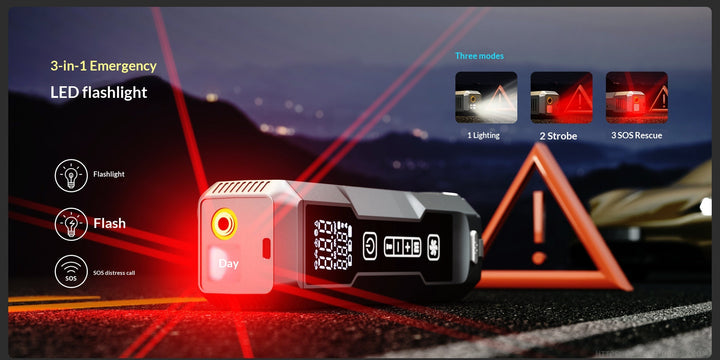 Multifunctional Cordless Car  Starter & Tire Inflator Vacuum Cleaner, High Power For Vehicles