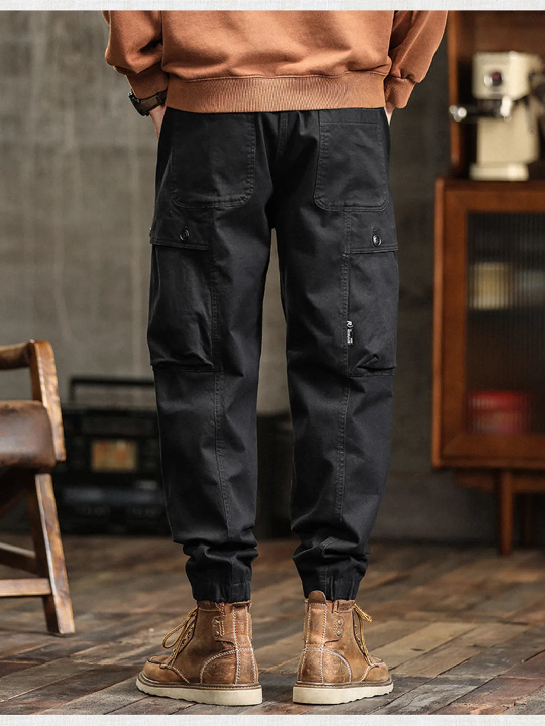 Men's Full Size Pocketed Loose Fit Joggers Plus Size