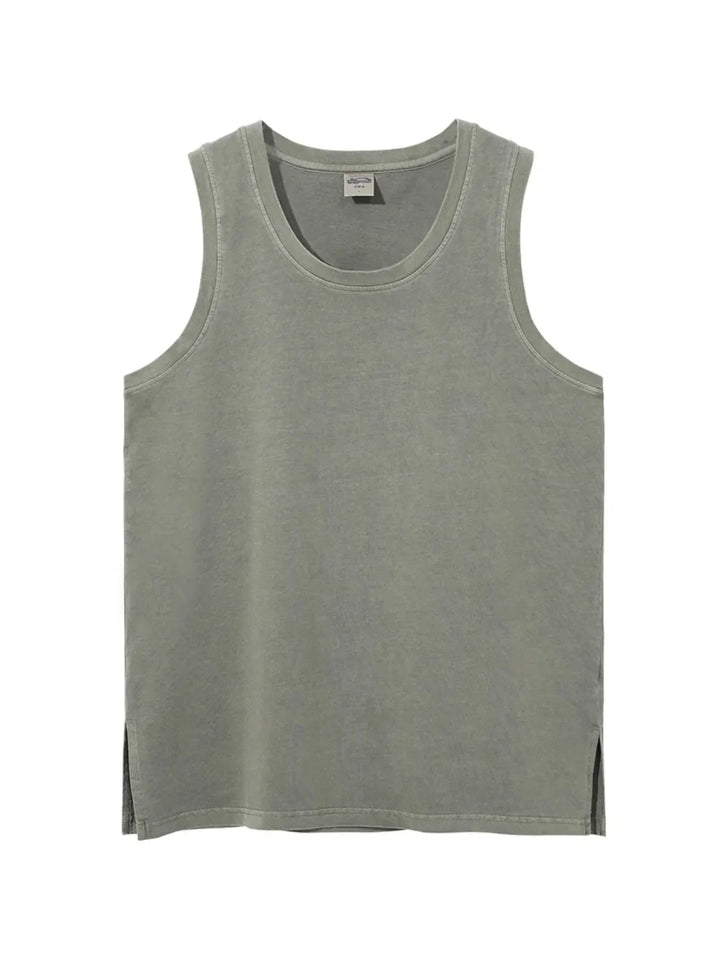 Men's Side Slit Round Neck Tank