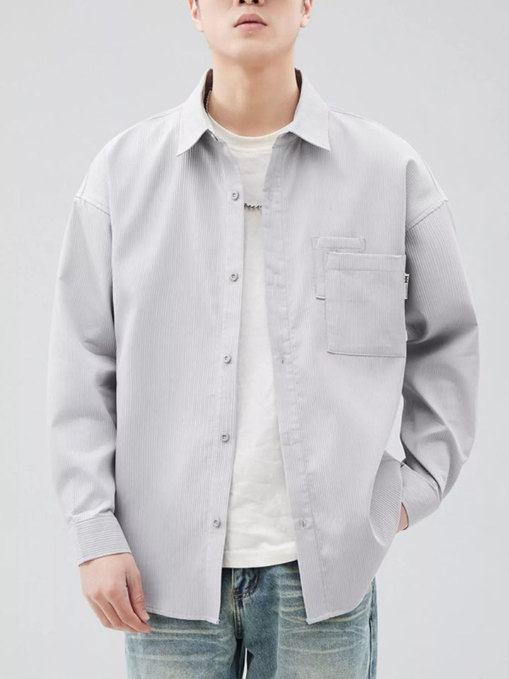 Men's Plus Size Button Down Long Sleeve Shirt