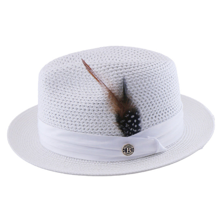Spring Summer New Arrival Mens And Womens Seaside Beach Holiday Flat-Brim Straw Hat