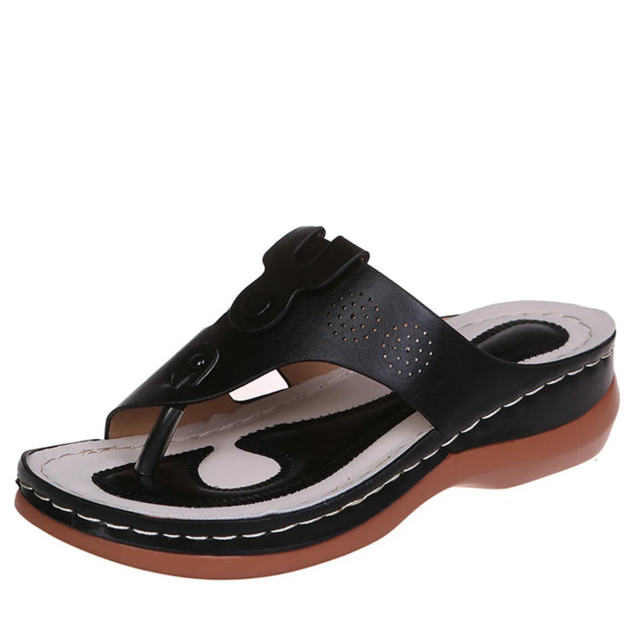 Cutout Wedge Sandals