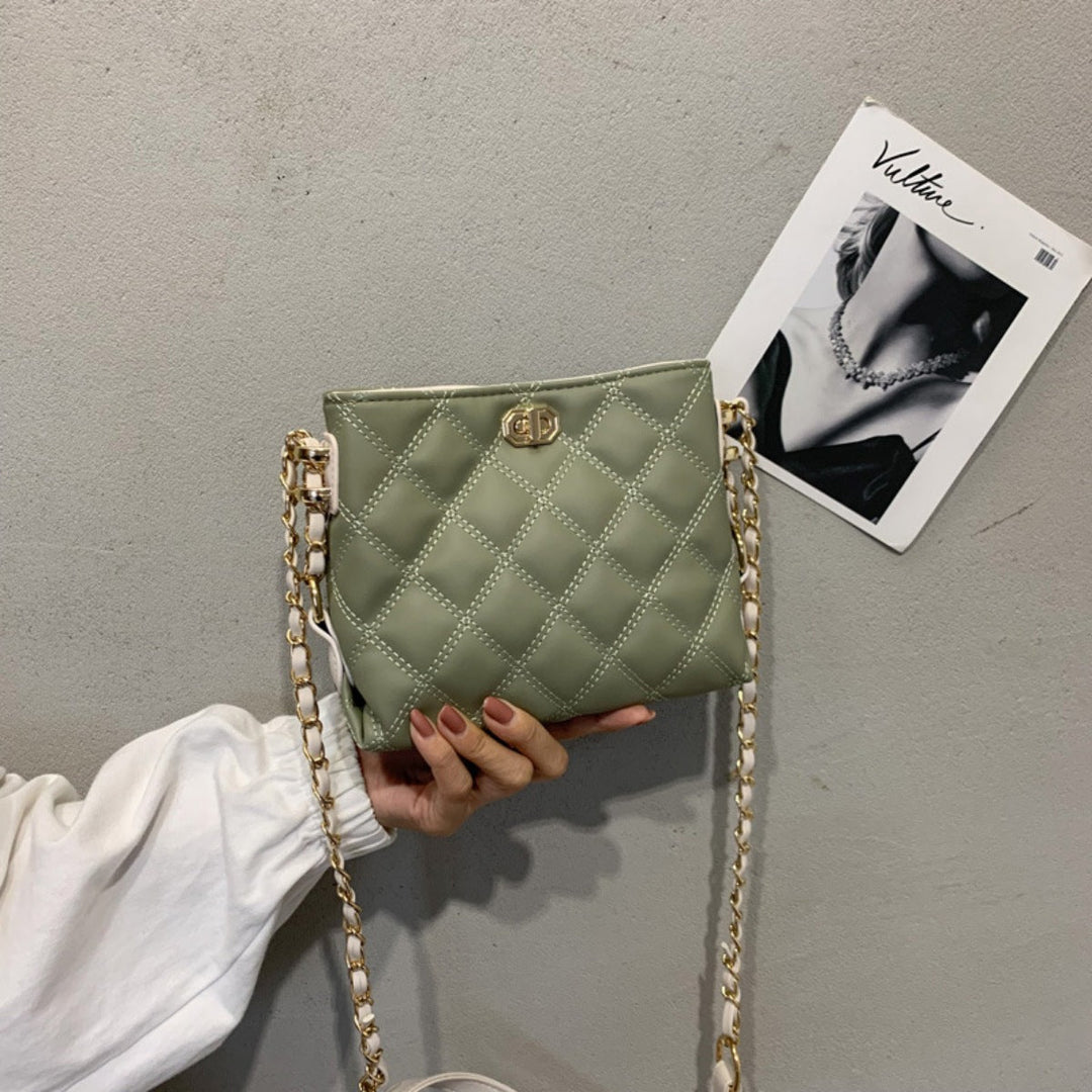 Quilted Chain Strap Crossbody Bag