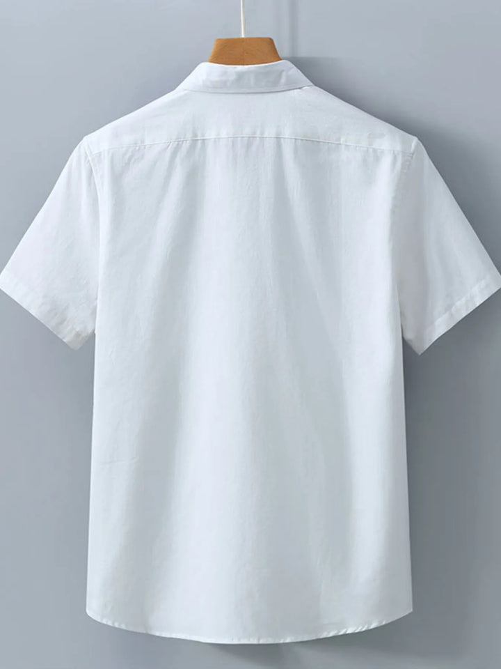 Men's Plus Size Button Up Short Sleeve Shirt