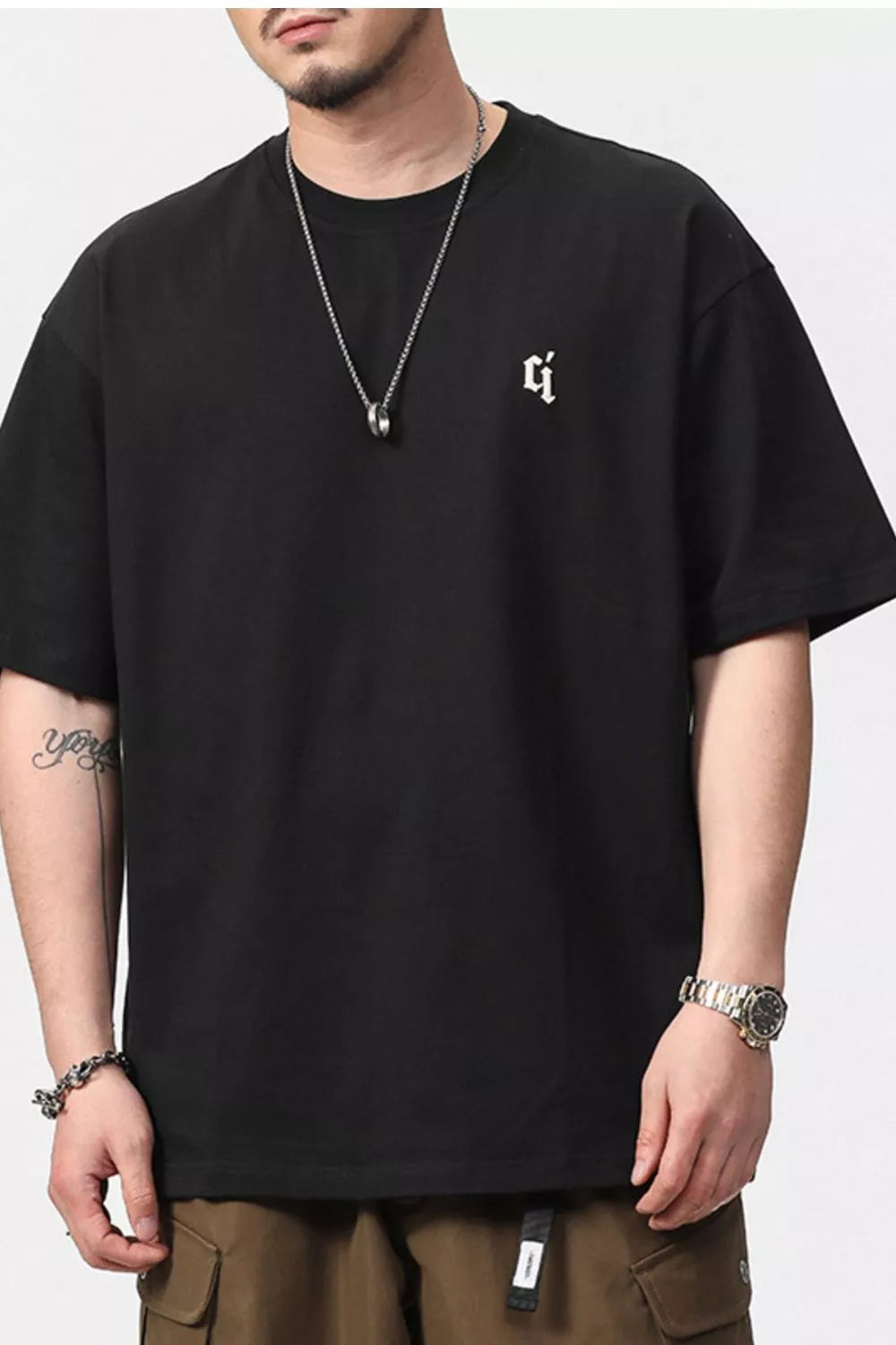 Men's Plus Size Round Neck Relaxed Fit T-Shirt
