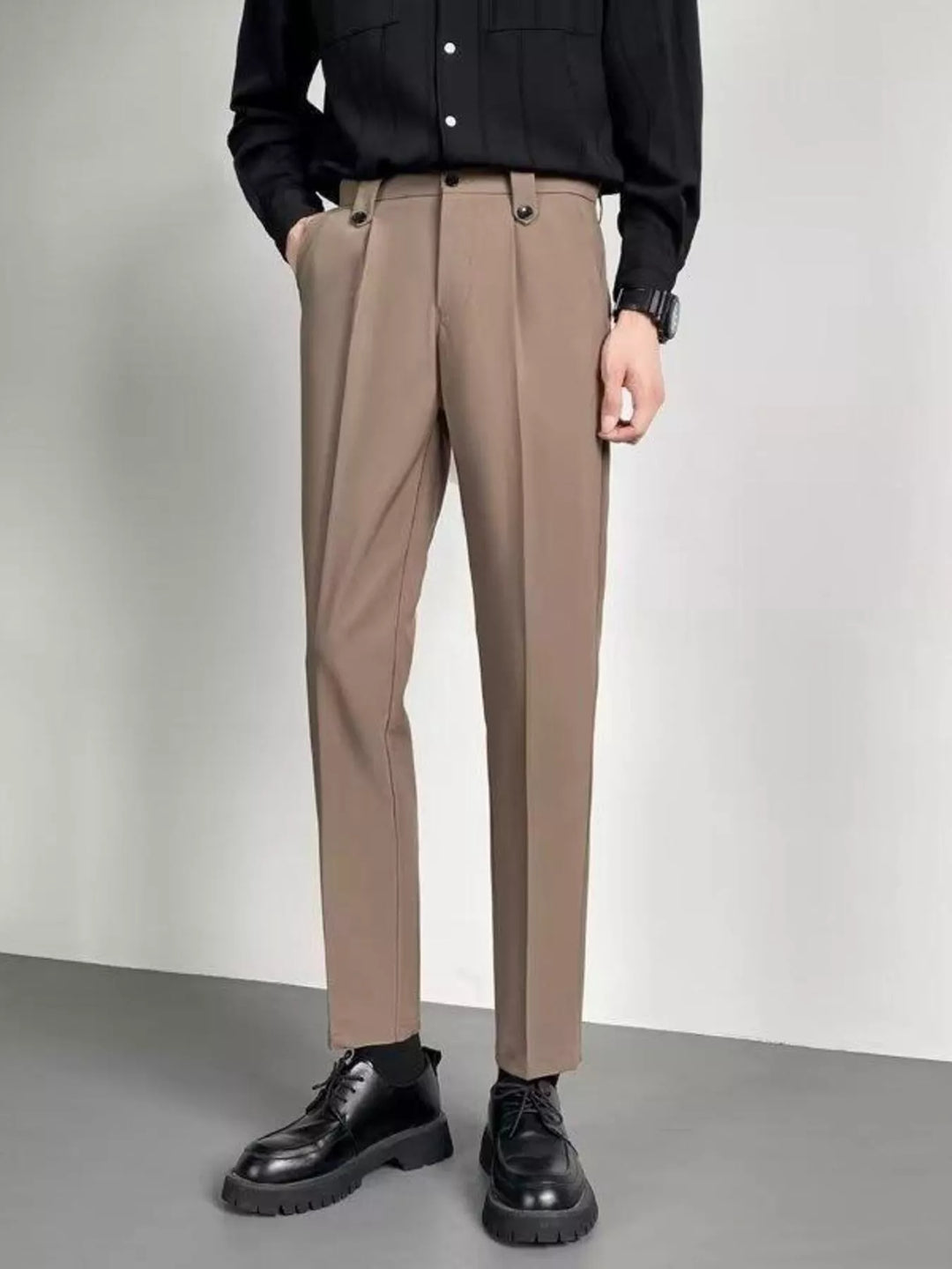 Men's Slim Fit Ankle-Length Dress Pants