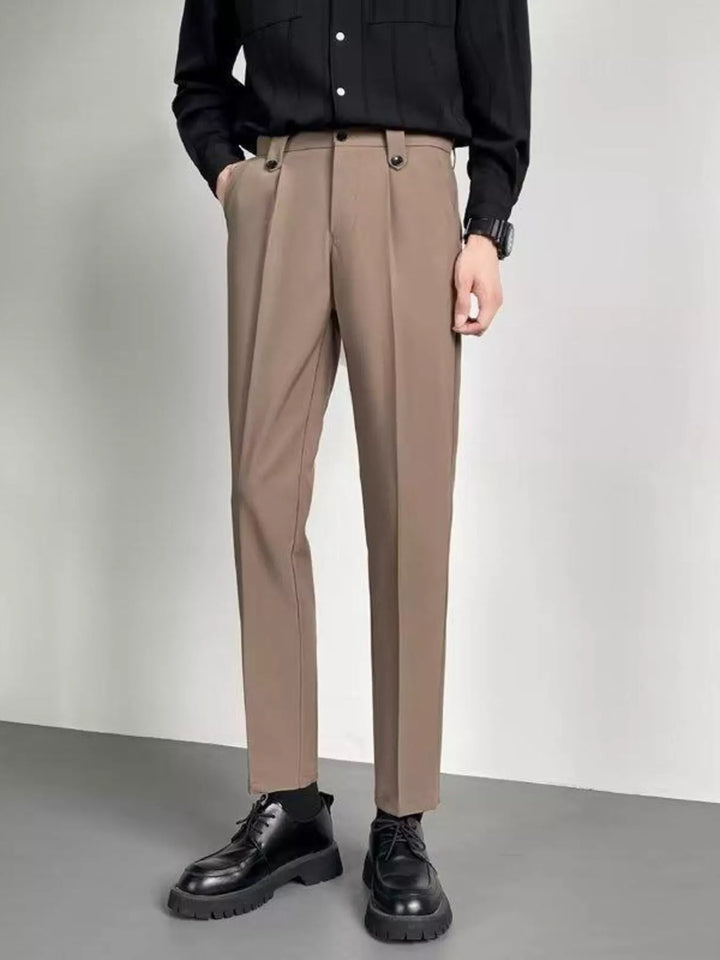 Men's Slim Fit Ankle-Length Dress Pants