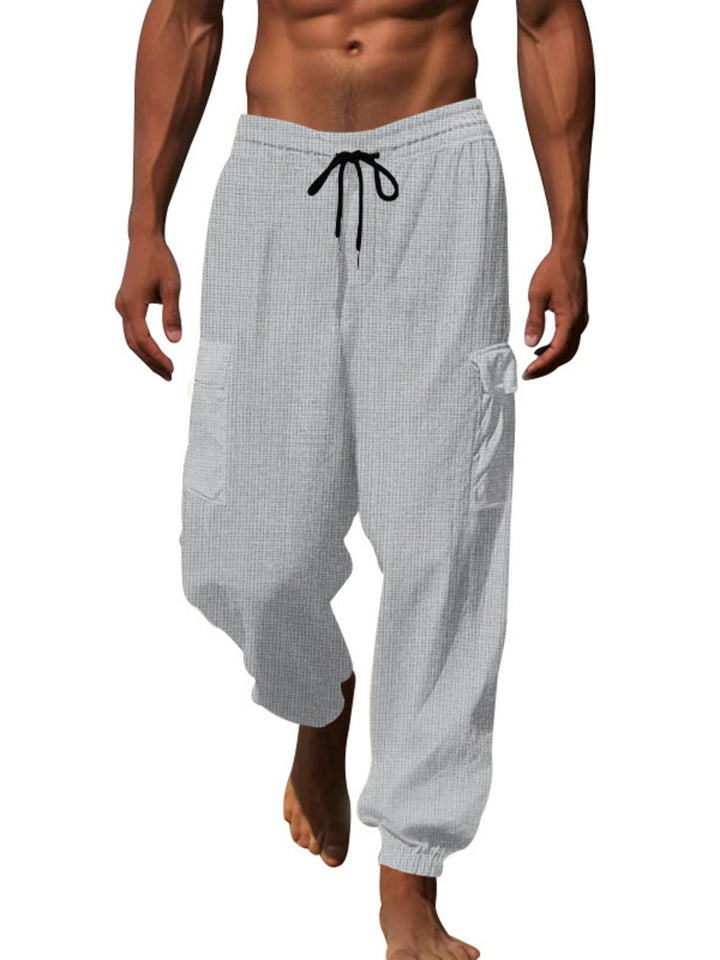 Men's Full Size Drawstring Joggers with Pockets Plus Size