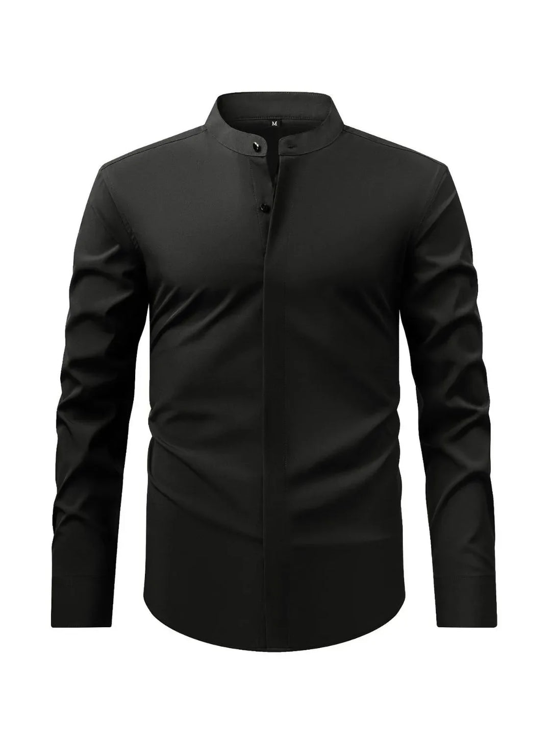 Men's Full Size Stand Collar Button Down Shirt Plus Size