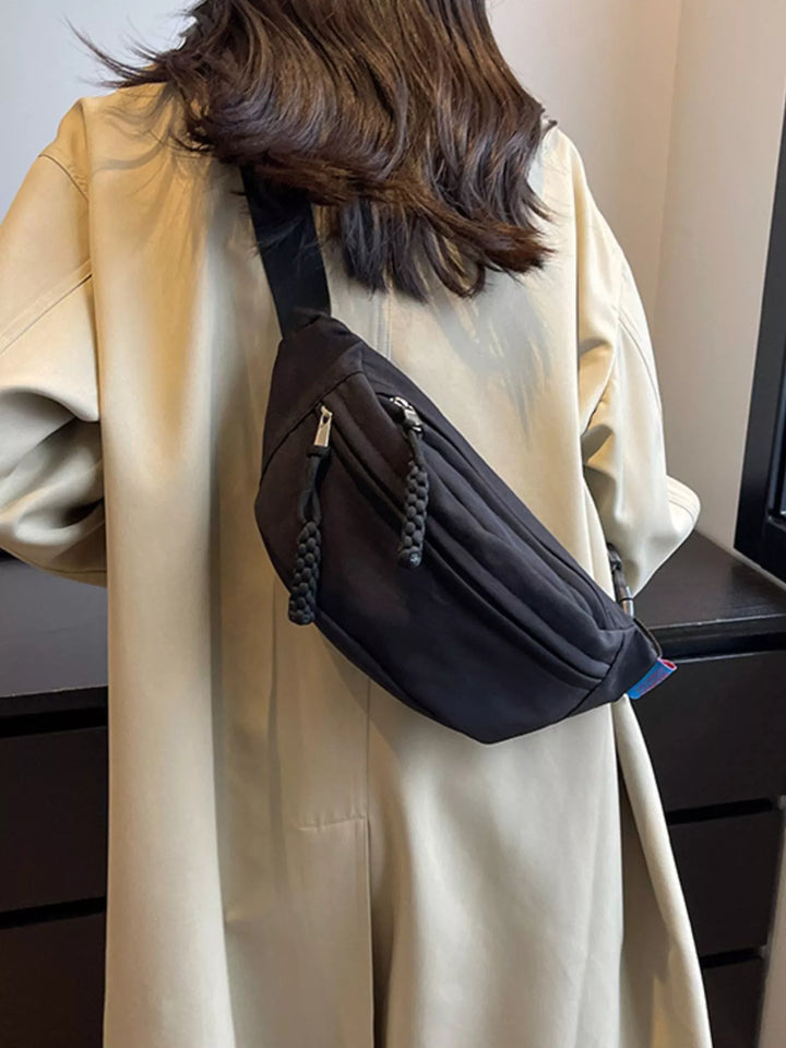Lightweight Crossbody Bag with Tassel Detail