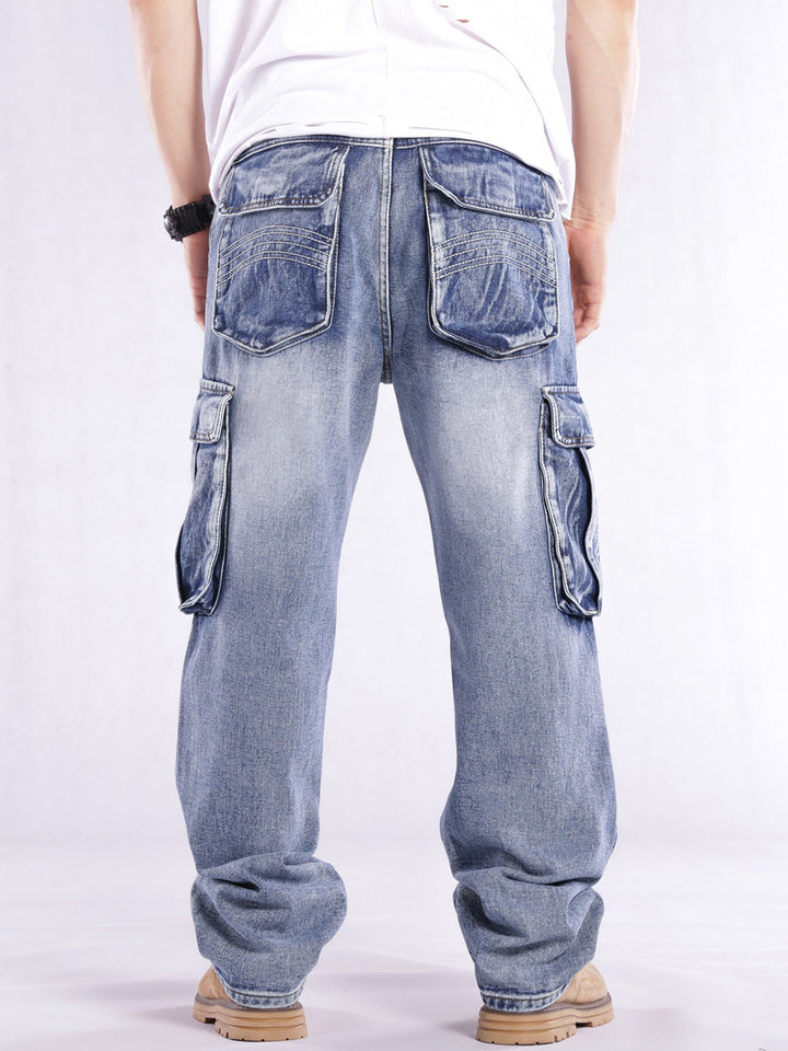 Men's Loose Fit Cargo Jeans