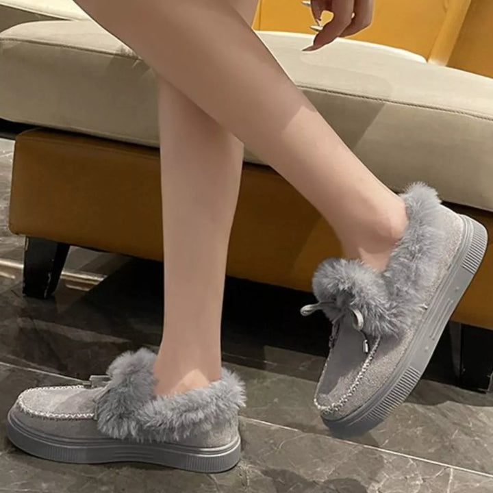 Fuzzy Round Toe Slip-Ons