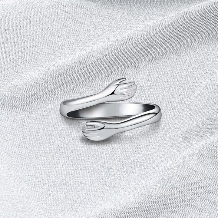 925 Sterling Silver Hug Bypass Ring