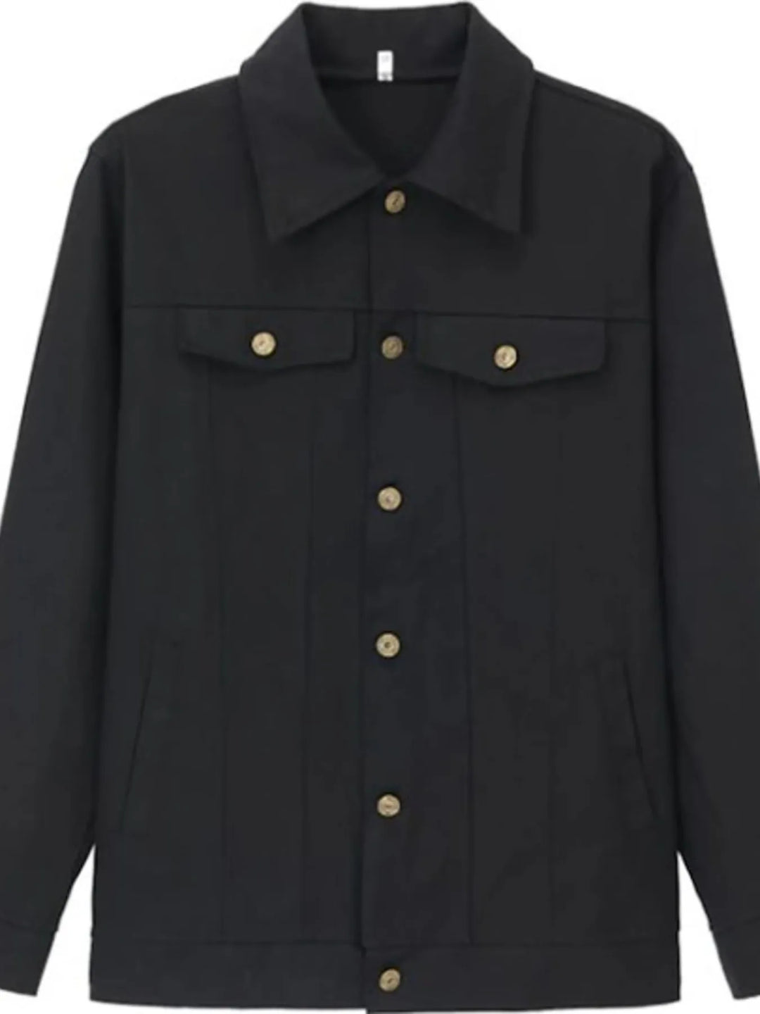 Men's Full Size Button Up Long Sleeve Jacket Plus Size