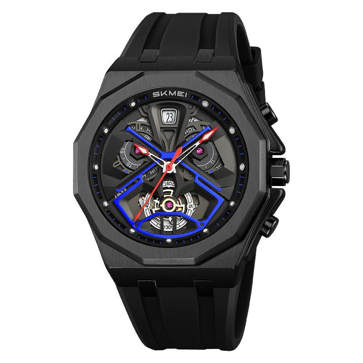 Mens Hollow-out Waterproof Multi-function Watch