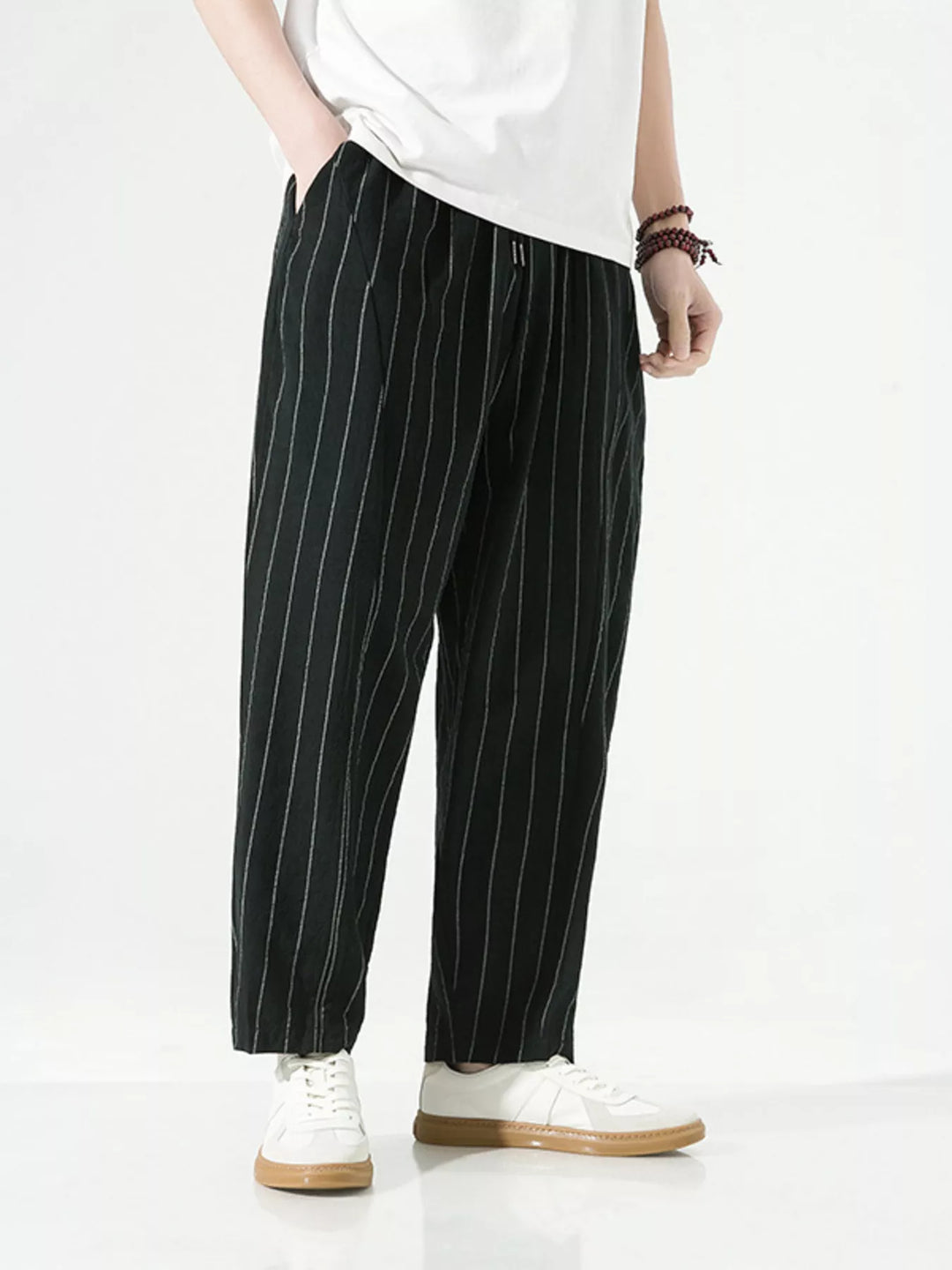 Men's Plus Size Striped Casual Loose Pants