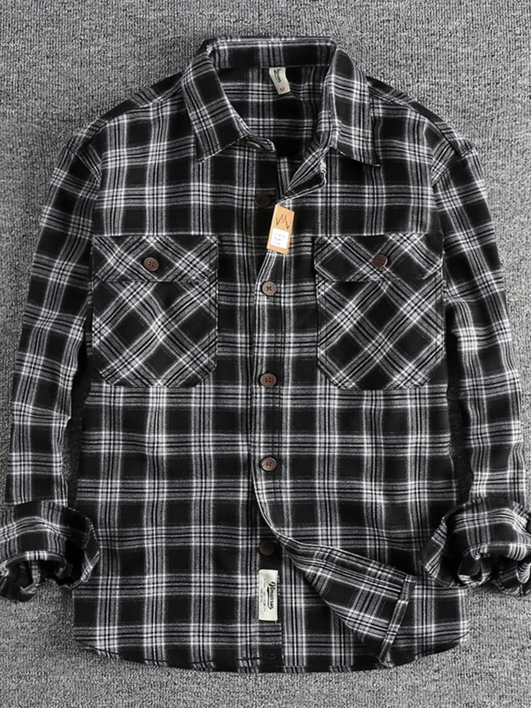 Men's Plus Size Plaid Button Down Shirt