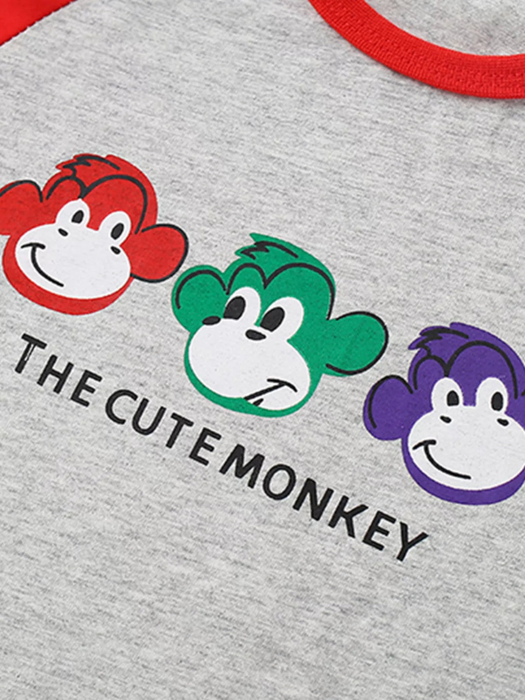 Children's Cute Monkey Tee and Shorts Set