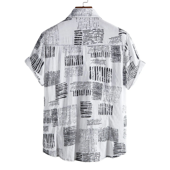 Men's Plus Size Casual Printed Short Sleeve Shirt