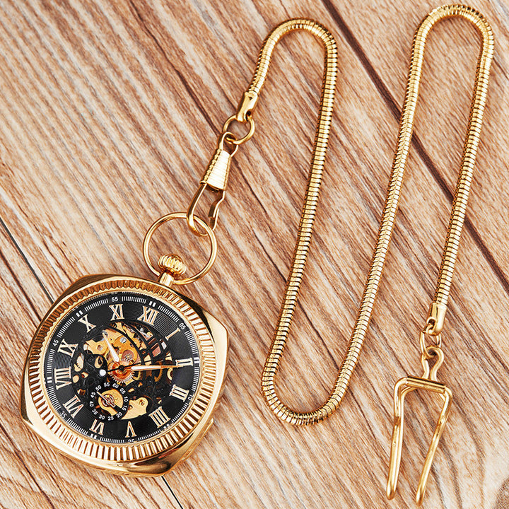 Trendy Fashionable Classic Retro Pocket Watch With A Chain