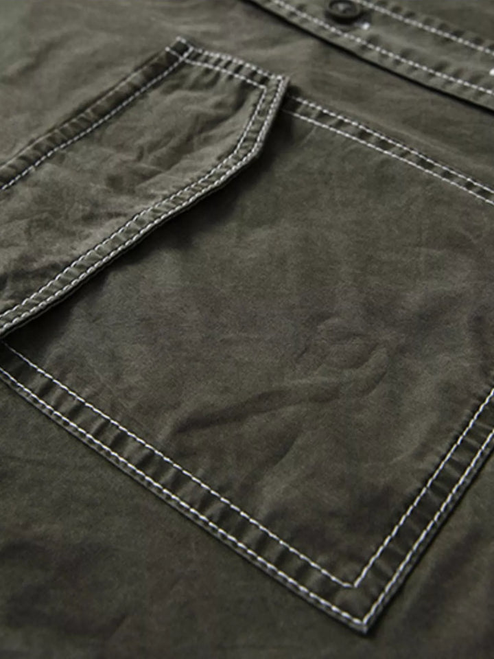 Men's Plus Size Button Up Short Sleeve Shirt