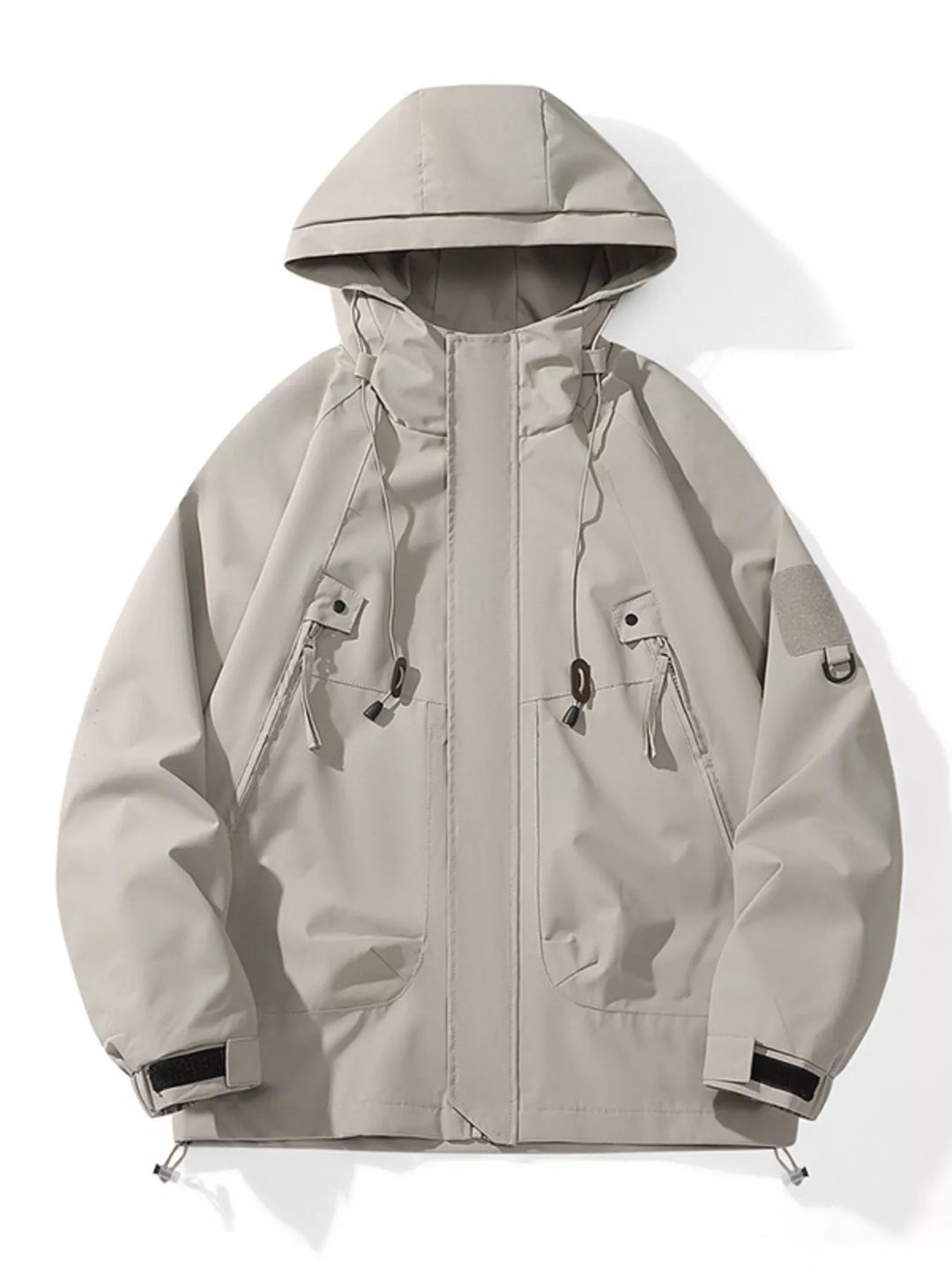 Men's Full Size Hooded Windproof Outdoor Jacket Plus Size