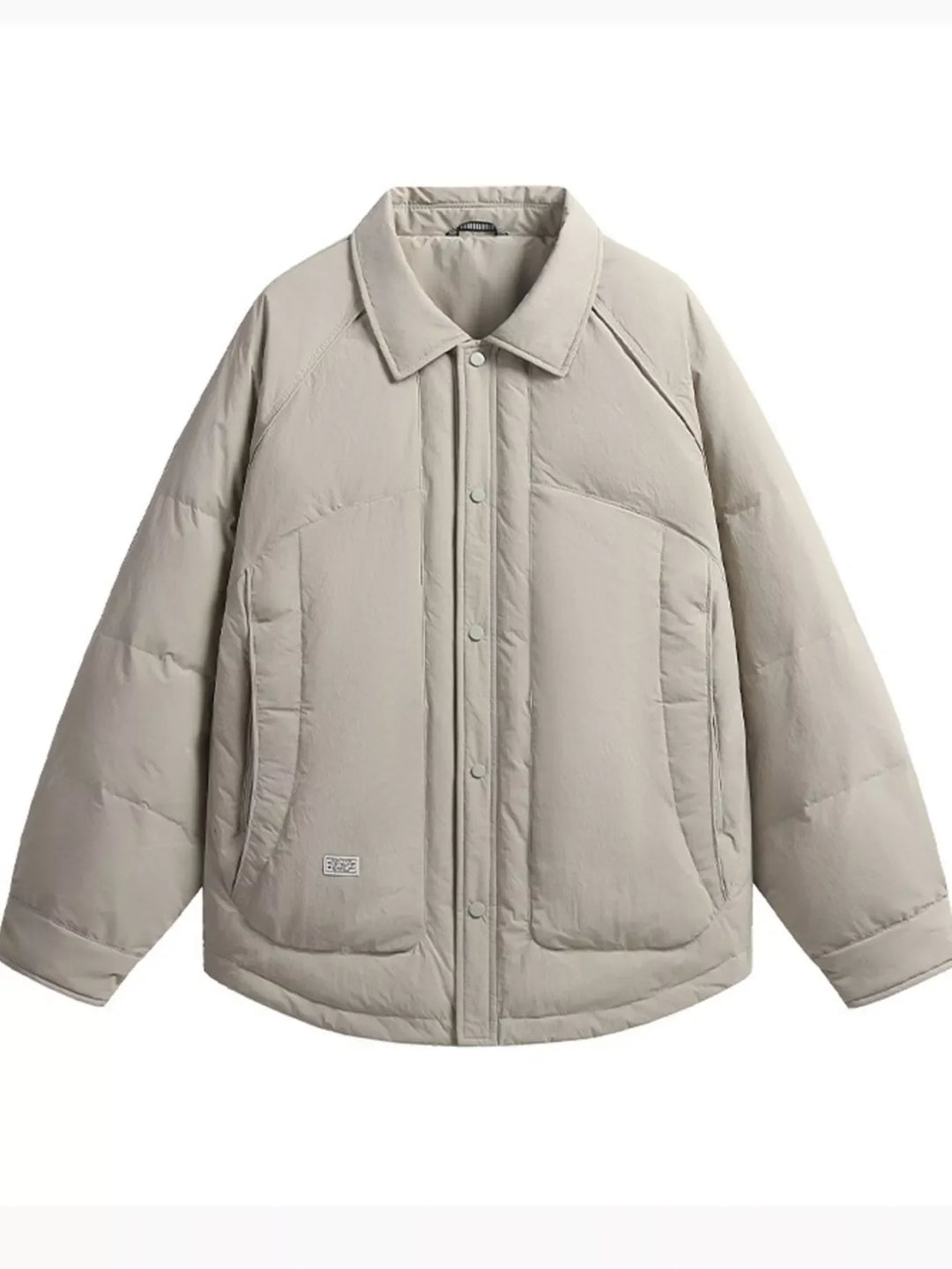 Men’s Plus Size Lightweight Padded Snap-Down Jacket