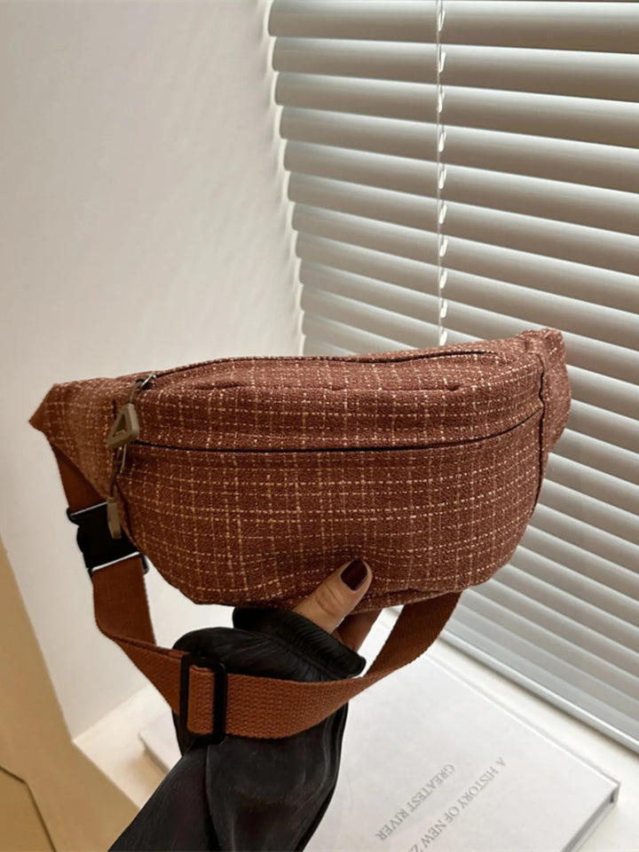 Plaid Pattern Crossbody Bag